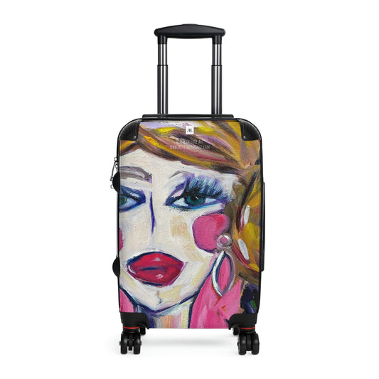 Lady with Irises- Carry on Suitcase