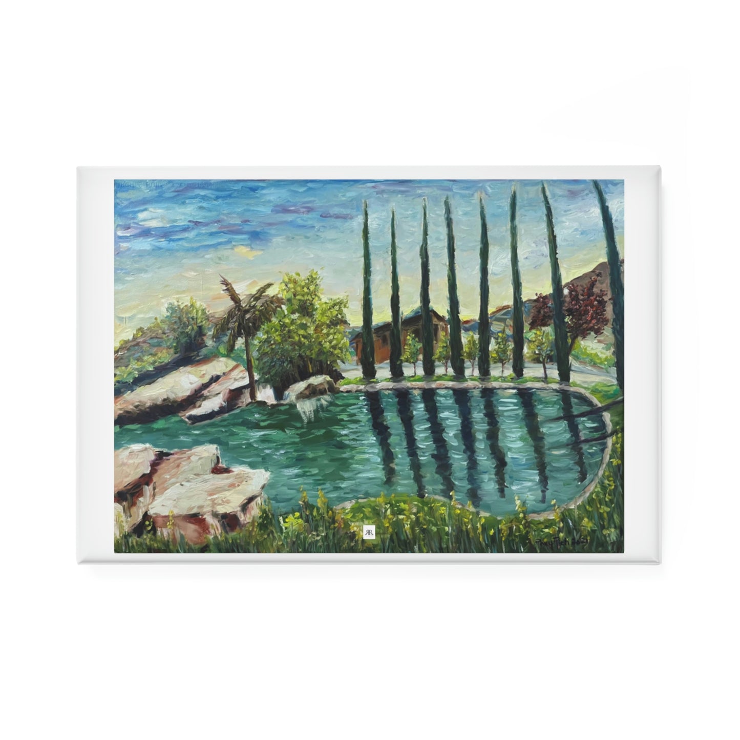 The Pond at GBV Temecula Button Magnet, Rectangle