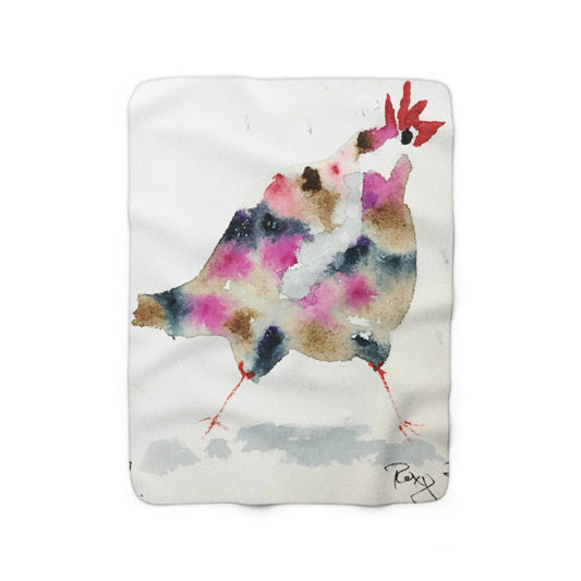 Whimsical Rooster #9  Sherpa Fleece Blanket