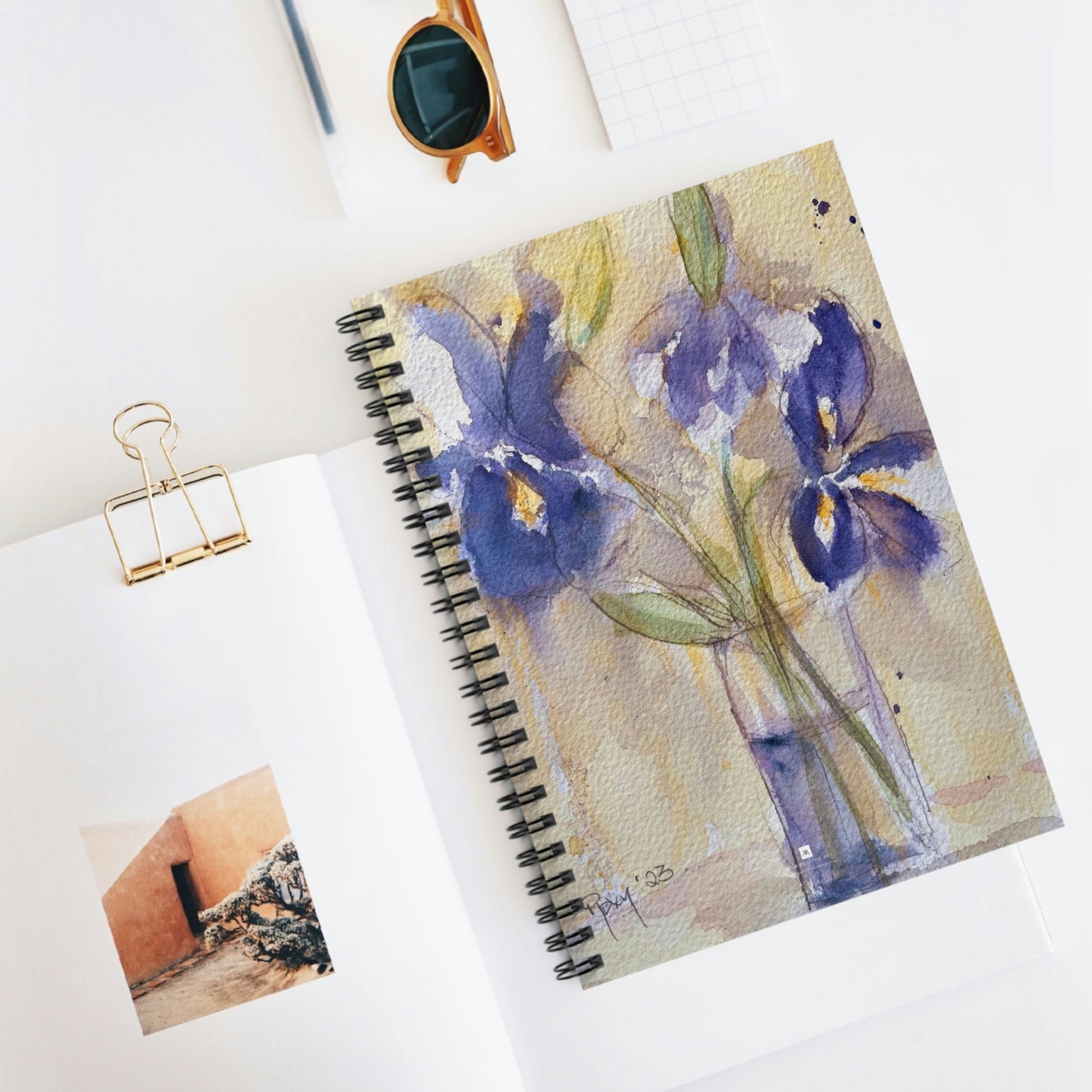 Purple Irises Spiral Notebook