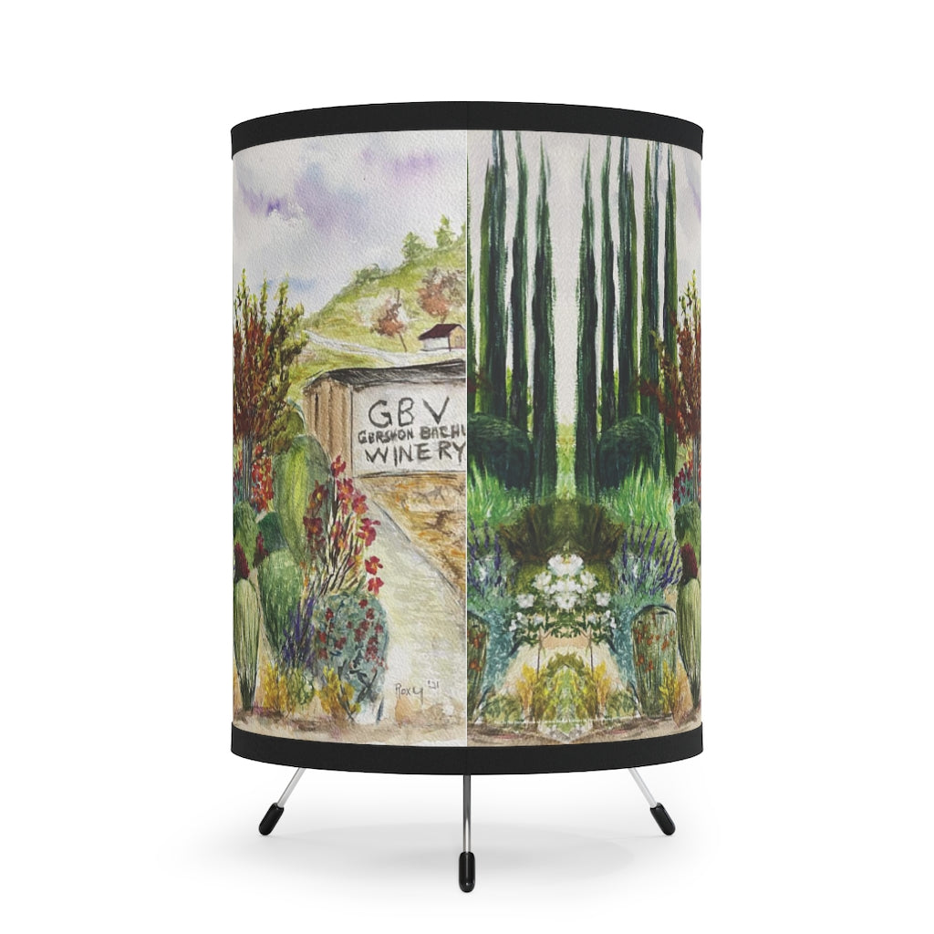 Hill to the Barrel Room at GBV Winery  Tripod Lamp