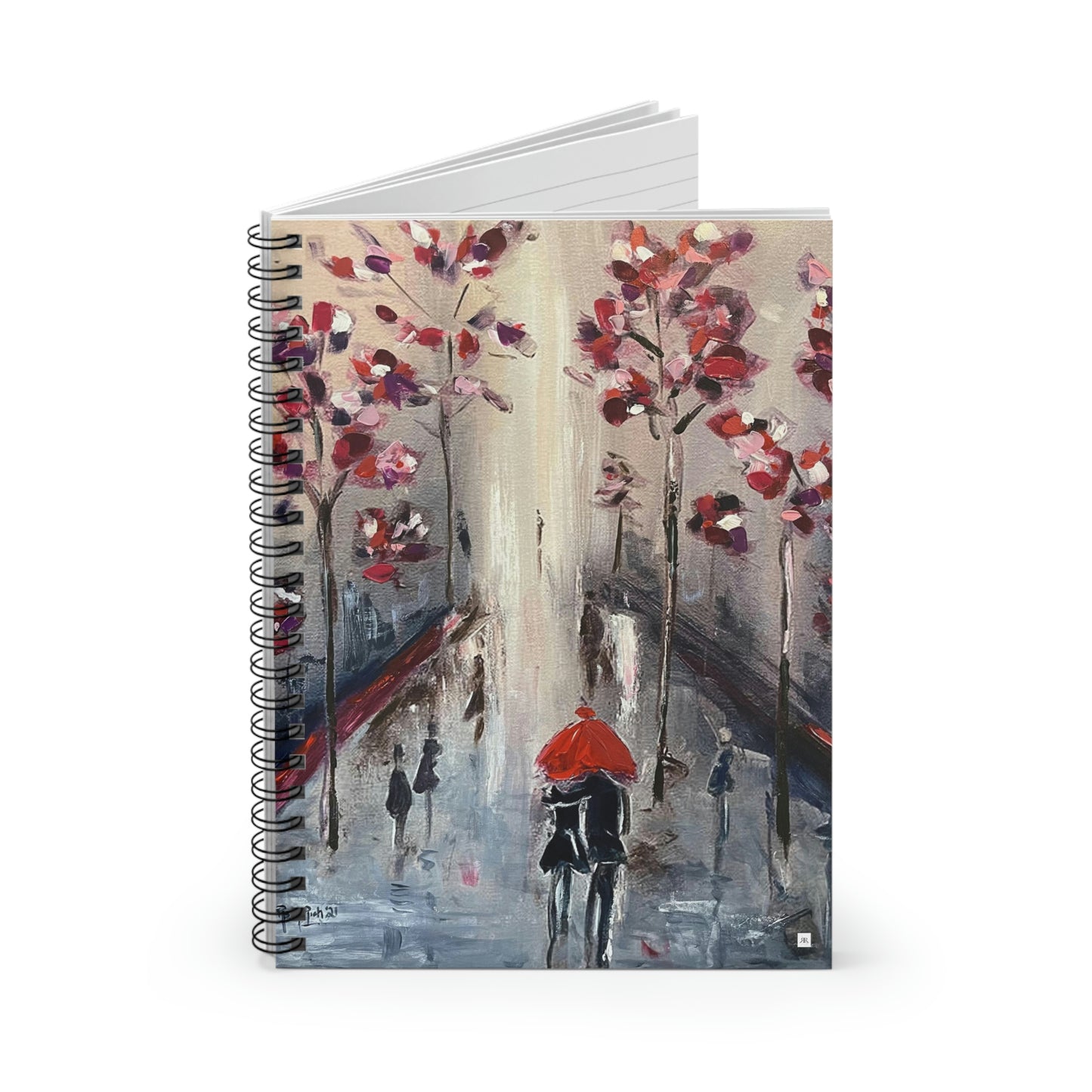 Romantic "Strolling in Paris" Spiral Notebook
