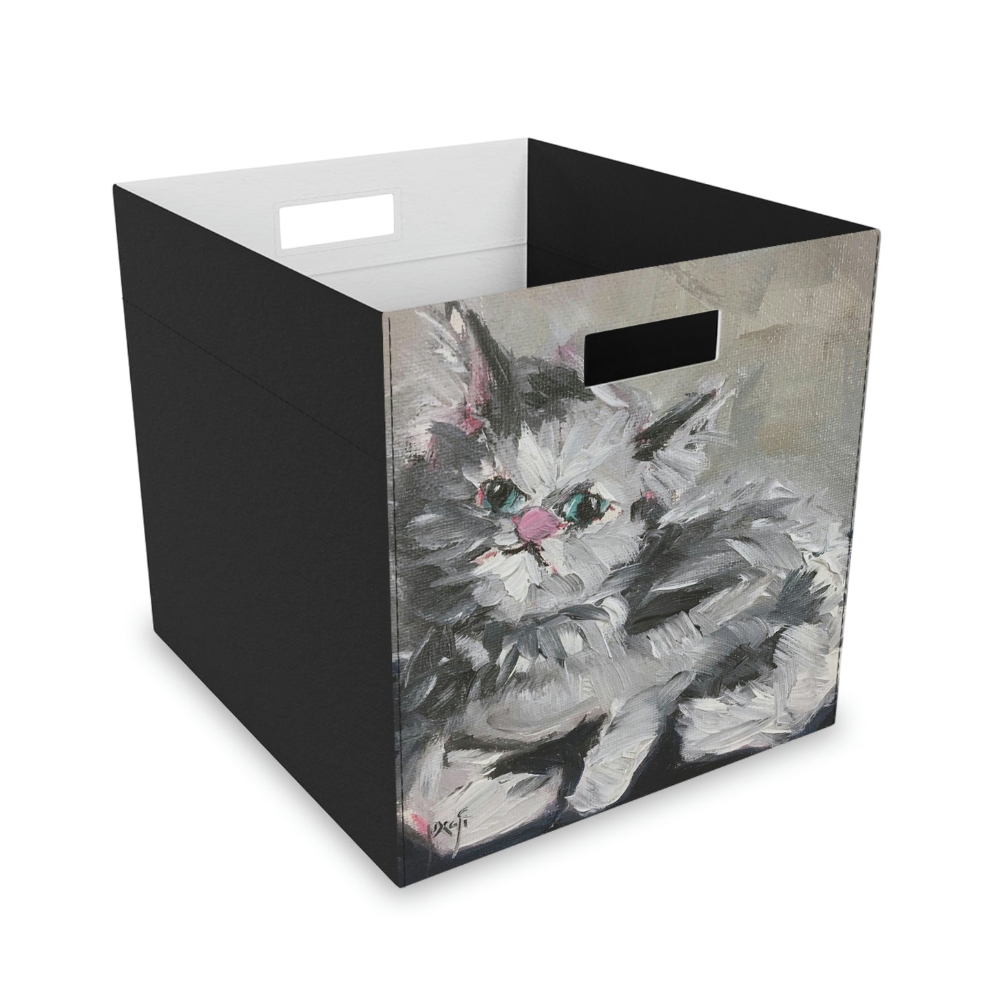 Adorable Persian Cat "Babe" Felt Storage Box