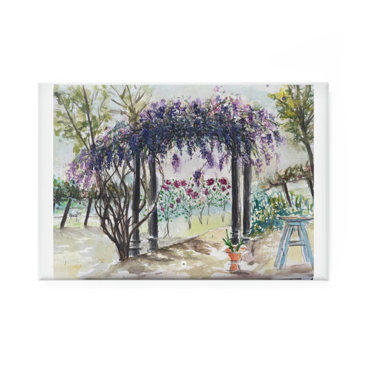 Wisteria at Somerset Button Magnet, Rectangle
