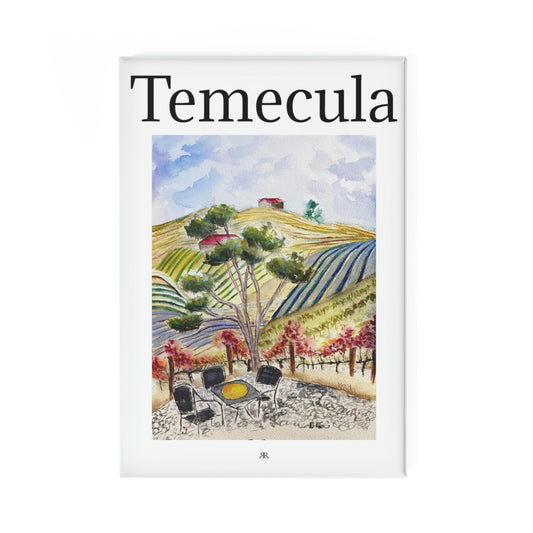 Temecula Vertical "View from the Patio at GBV" Button Magnet, Rectangle