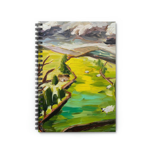 Yorkshire Dales Moor con ovejas Cuaderno de espiral