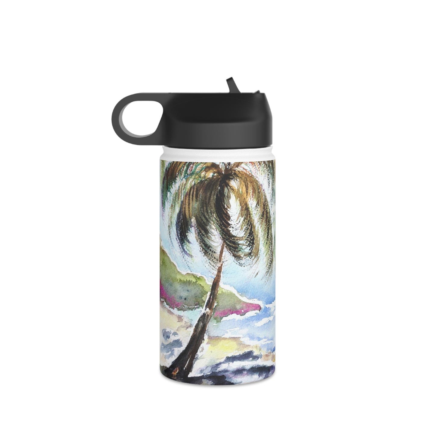 Hawaii Awaits Stainless Steel Water Bottle, Standard Lid