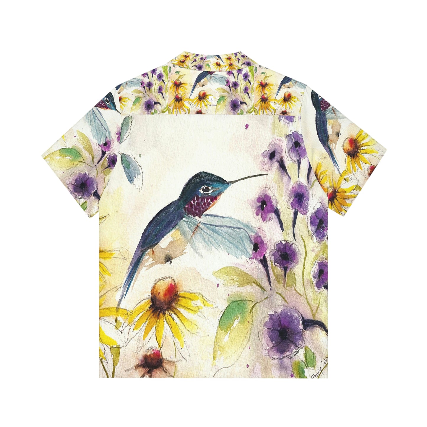 Happy Hummingbird Men's Hawaiian Shirt