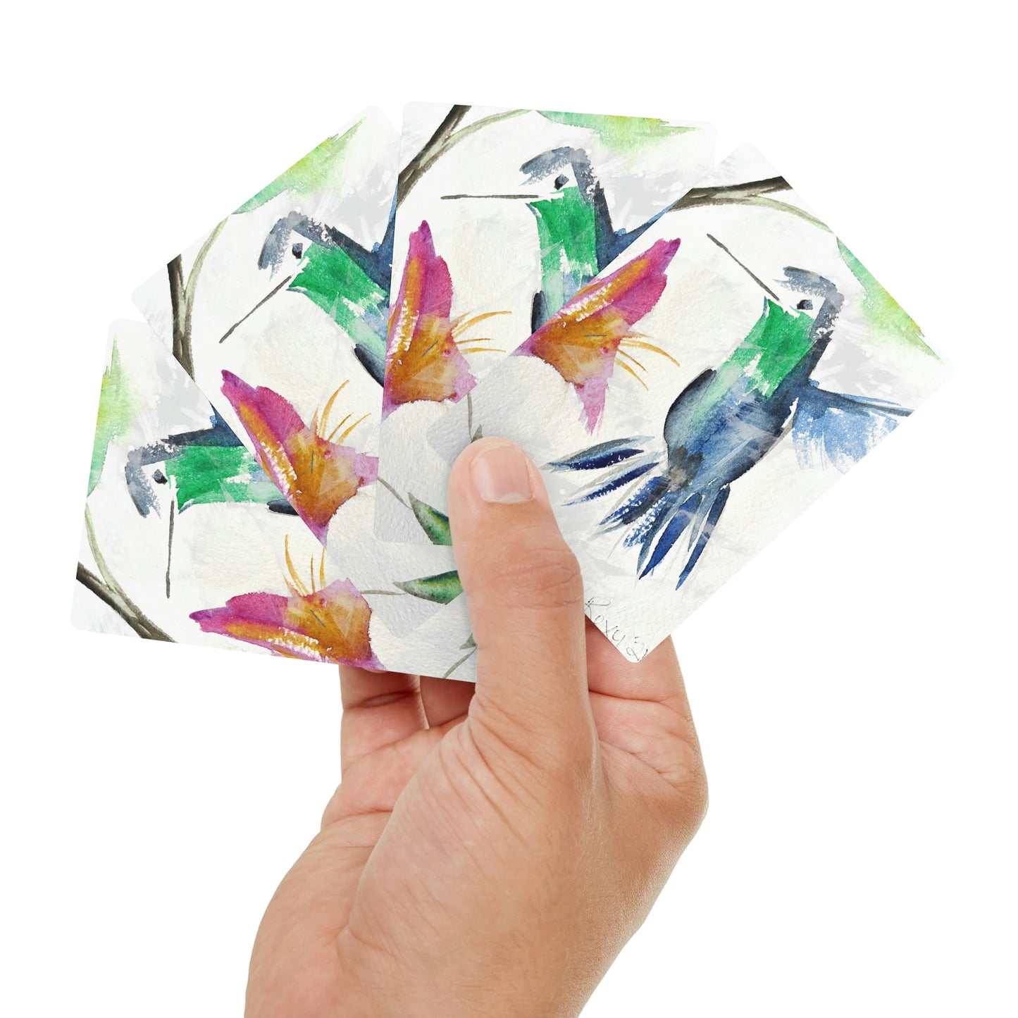 Floaty Blue Hummingbird- Poker Cards/Playing Cards
