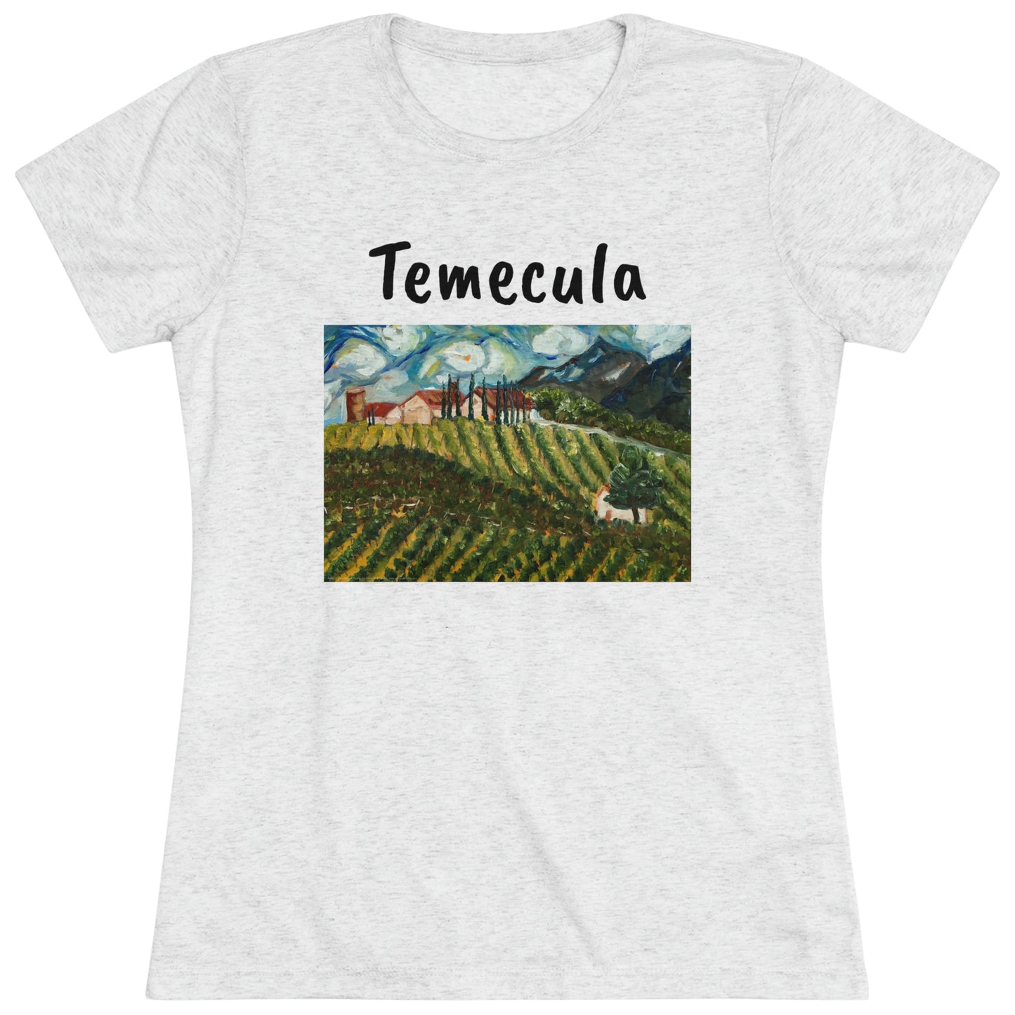 Cabernet Lot at Oak Mountain Winery Temecula Women's fitted Triblend Tee  shirt