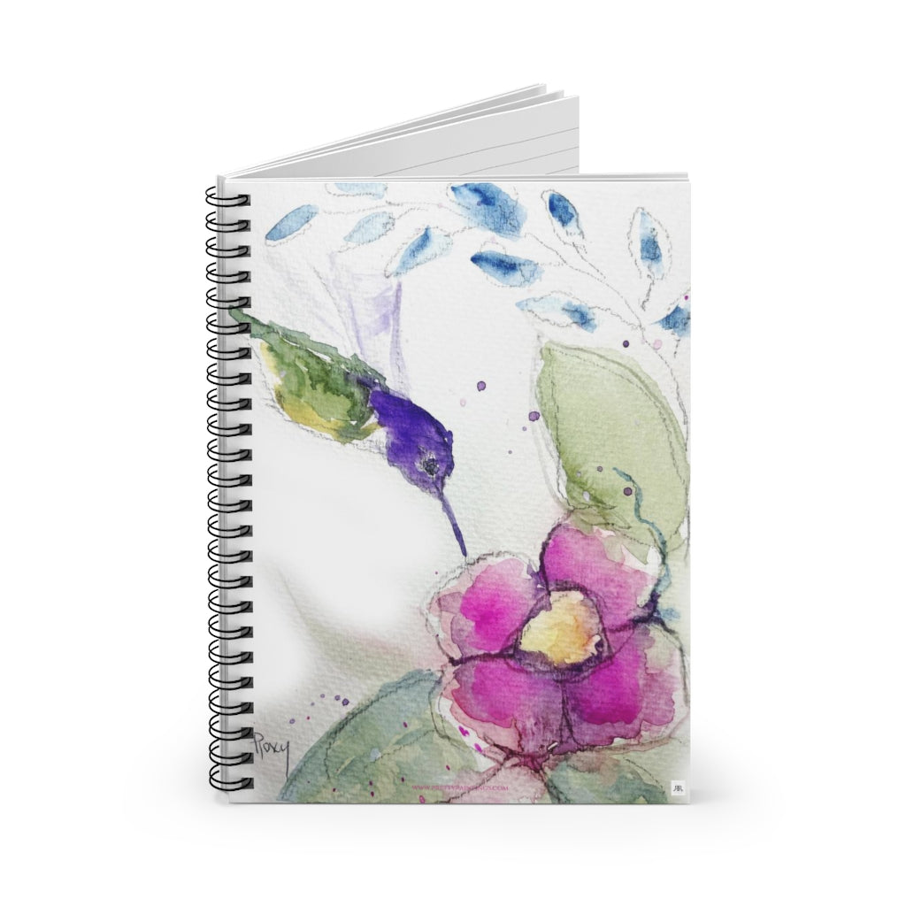 Purple Throated Hummingbird  Spiral Notebook
