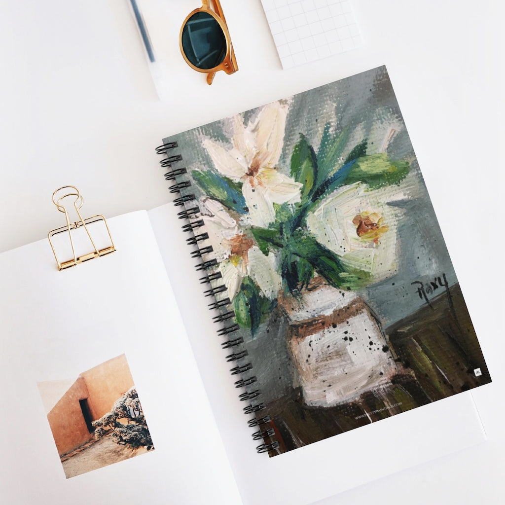 Mini Shabby Gardenias Spiral Notebook