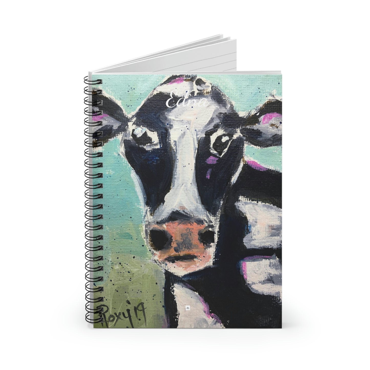 Edna Cow - Pintura caprichosa de la vaca Cuaderno de espiral