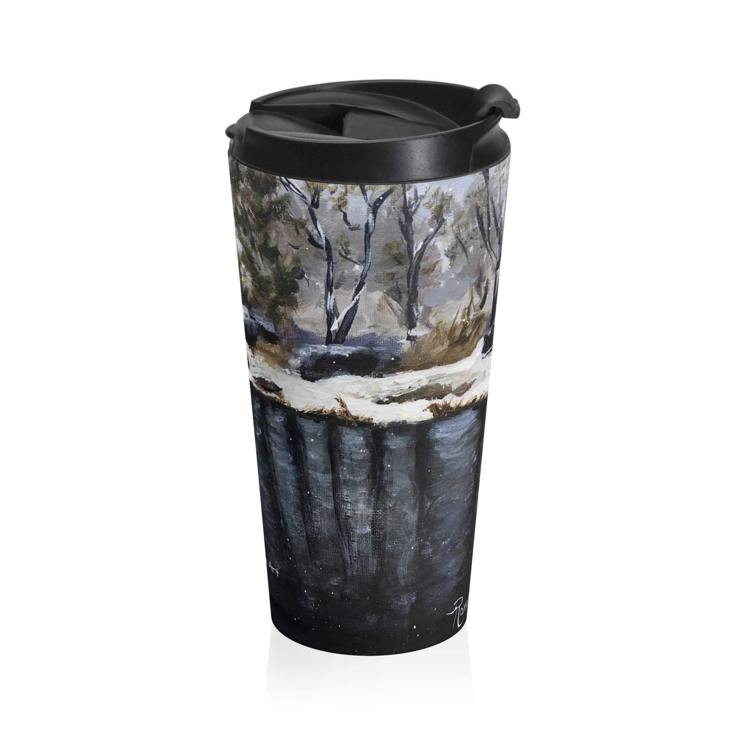 Rose Haven Garden (That day it snowed in Temecula) Stainless Steel Travel Mug