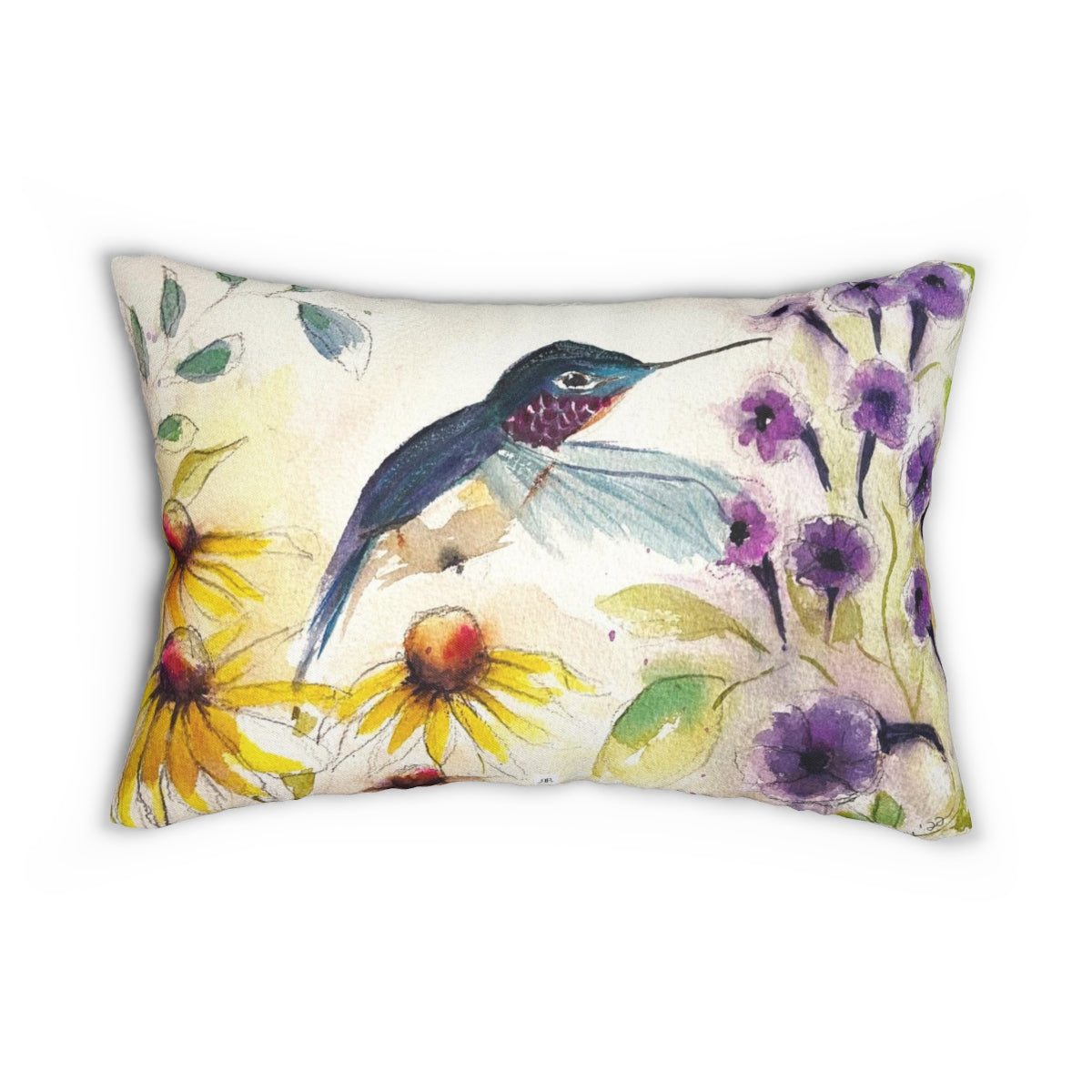 Coussin lombaire joyeux colibri