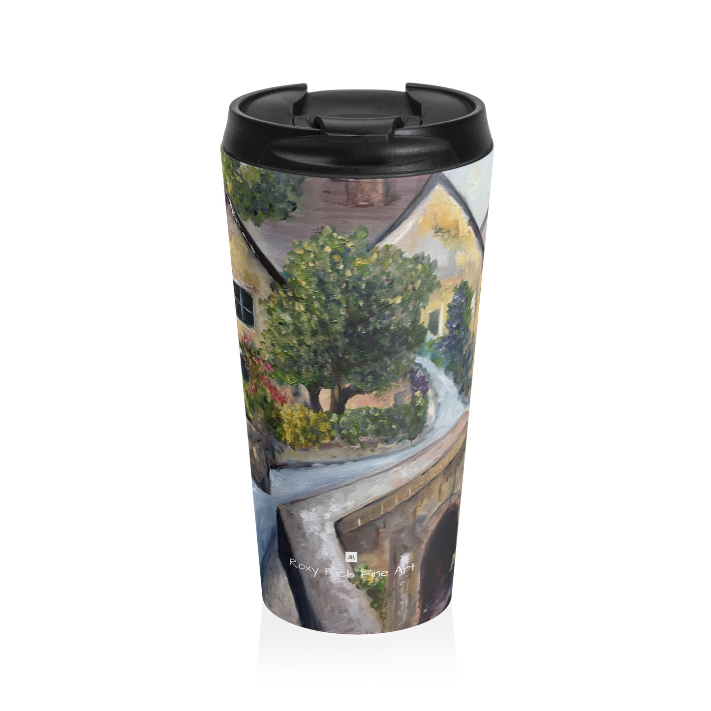 Castle Combe Cotswolds Tasse de voyage en acier inoxydable