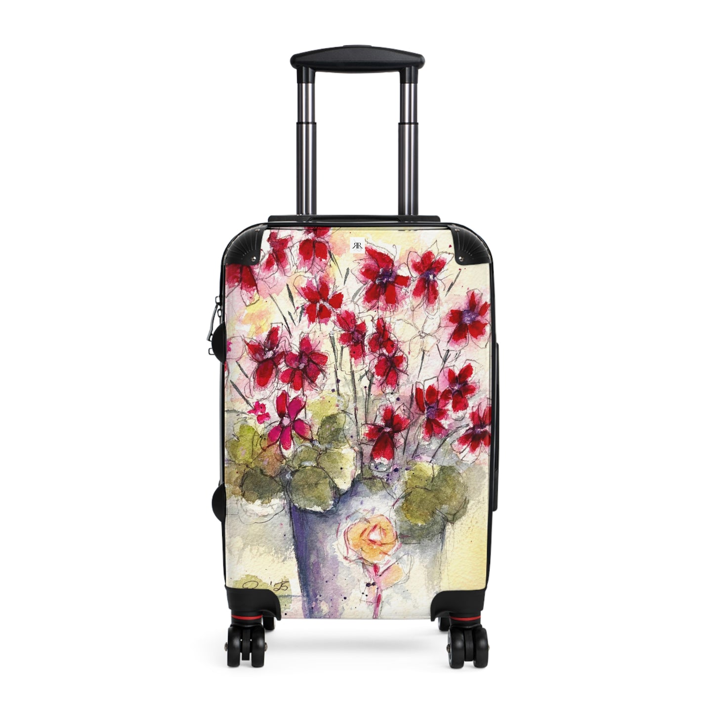 Red Ivy Geraniums Carry on Suitcase + two more sizes