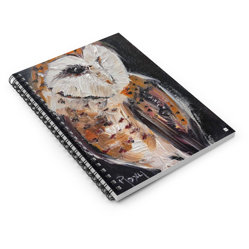 Sleepy Barn Owl  Spiral Notebook