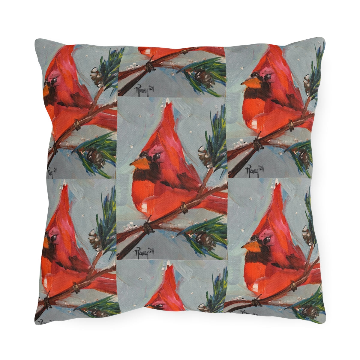 Cardinal Bird Outdoor Pillows