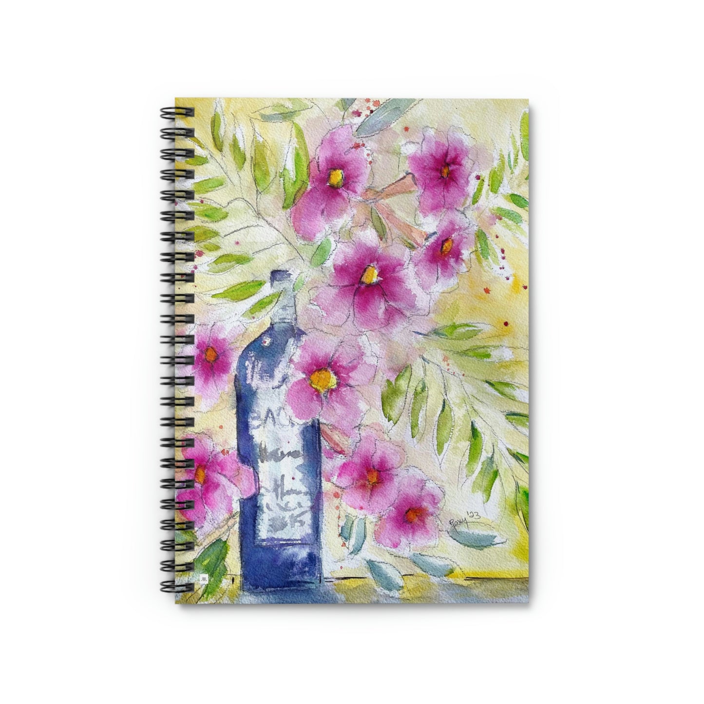Bottle and Blooms Spiral Notebook