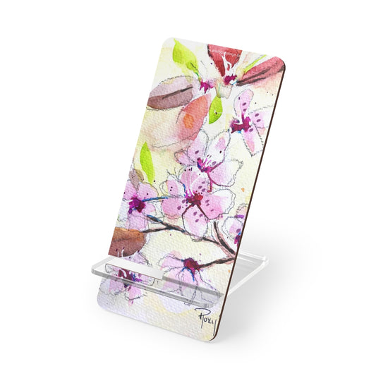 Support de téléphone aquarelle fleurs de cerisier
