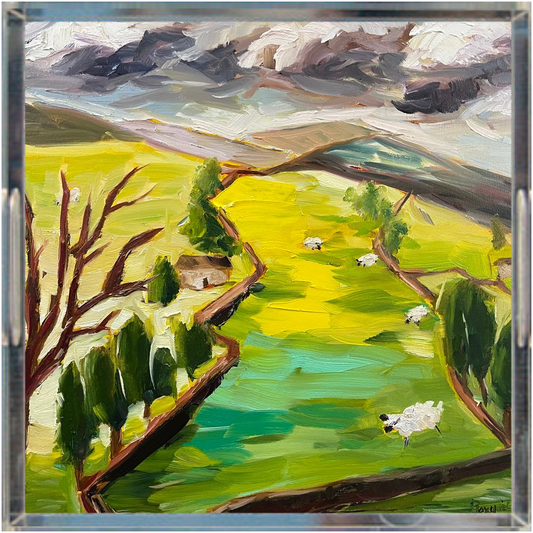 Stormy day in Yorkshire Dales Acrylic Tray