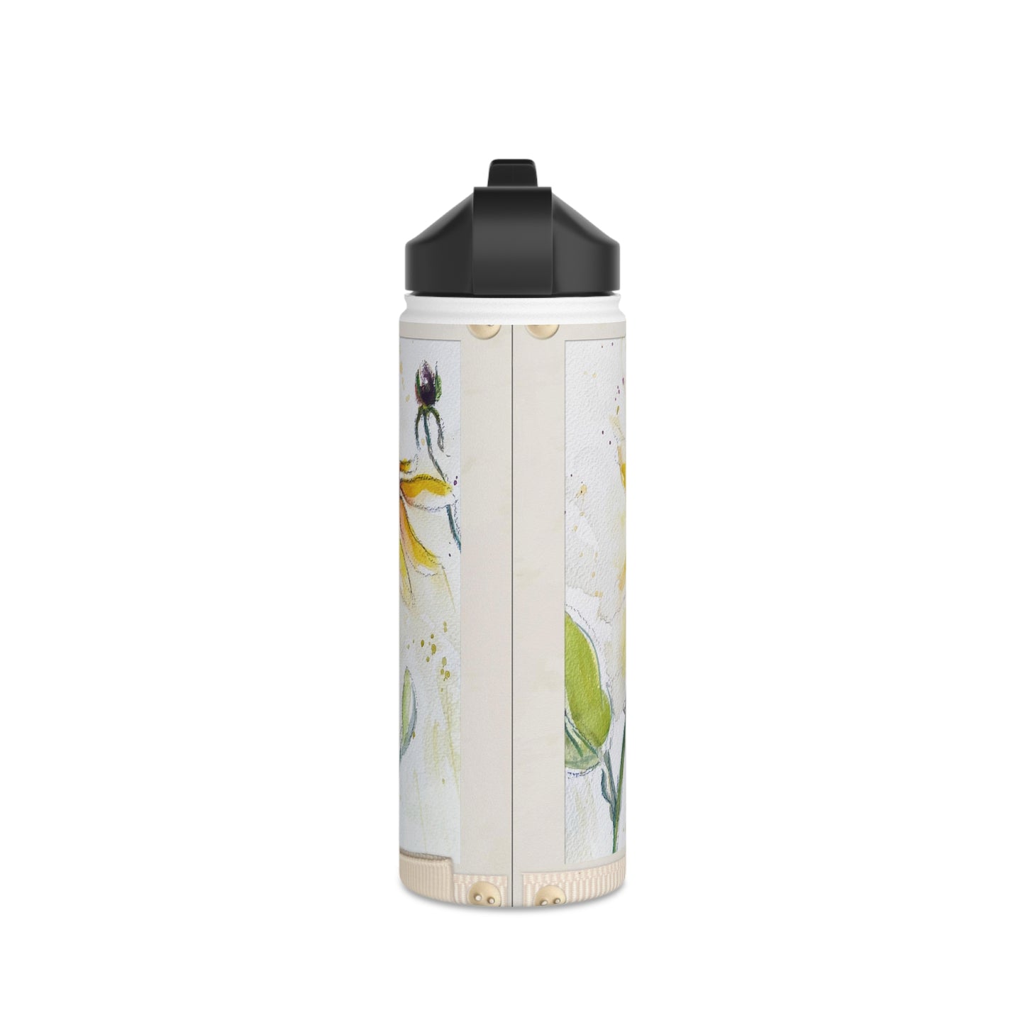 Autumn Sunflowers Stainless Steel Water Bottle, Standard Lid