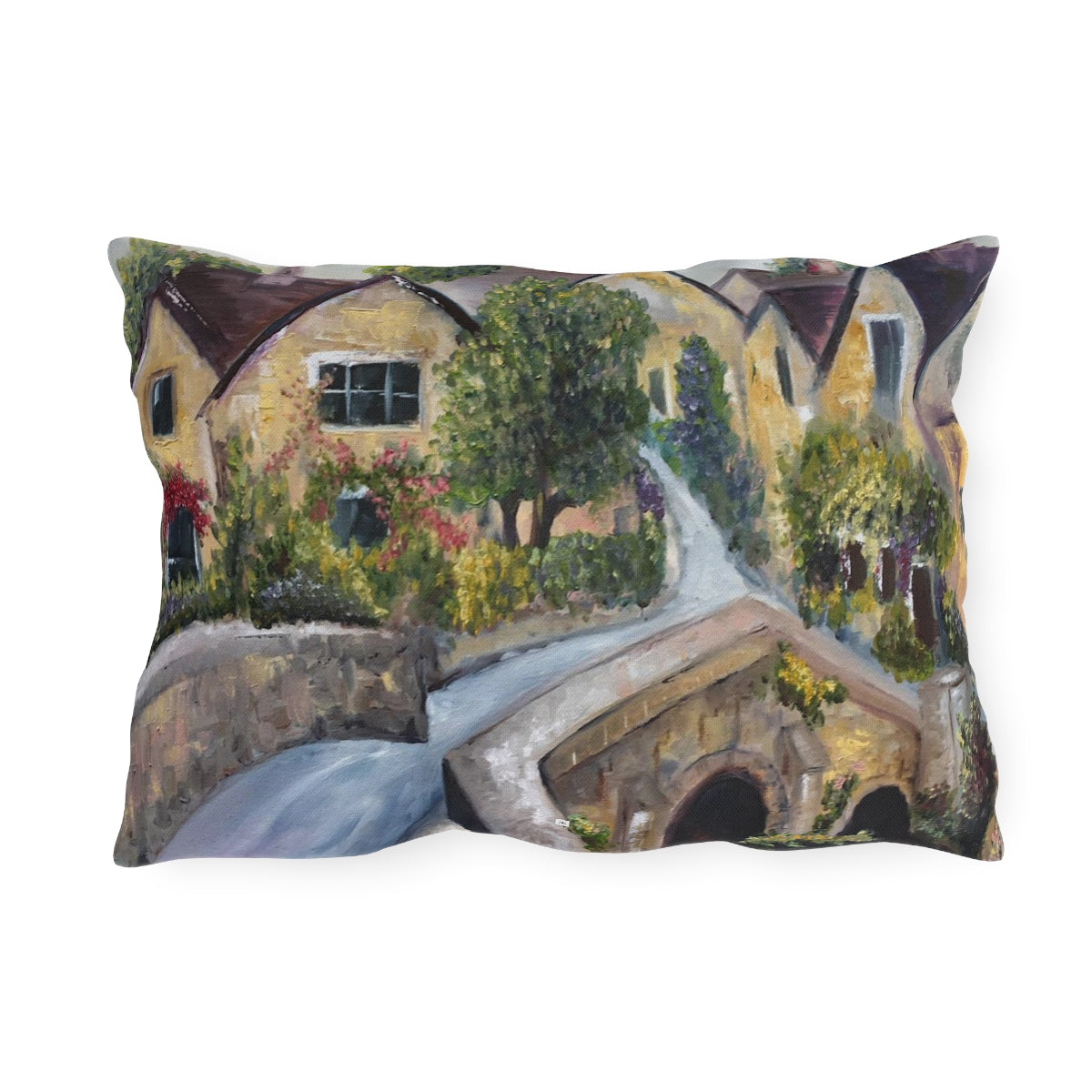 Castle Combe Cotswolds Outdoor Pillows