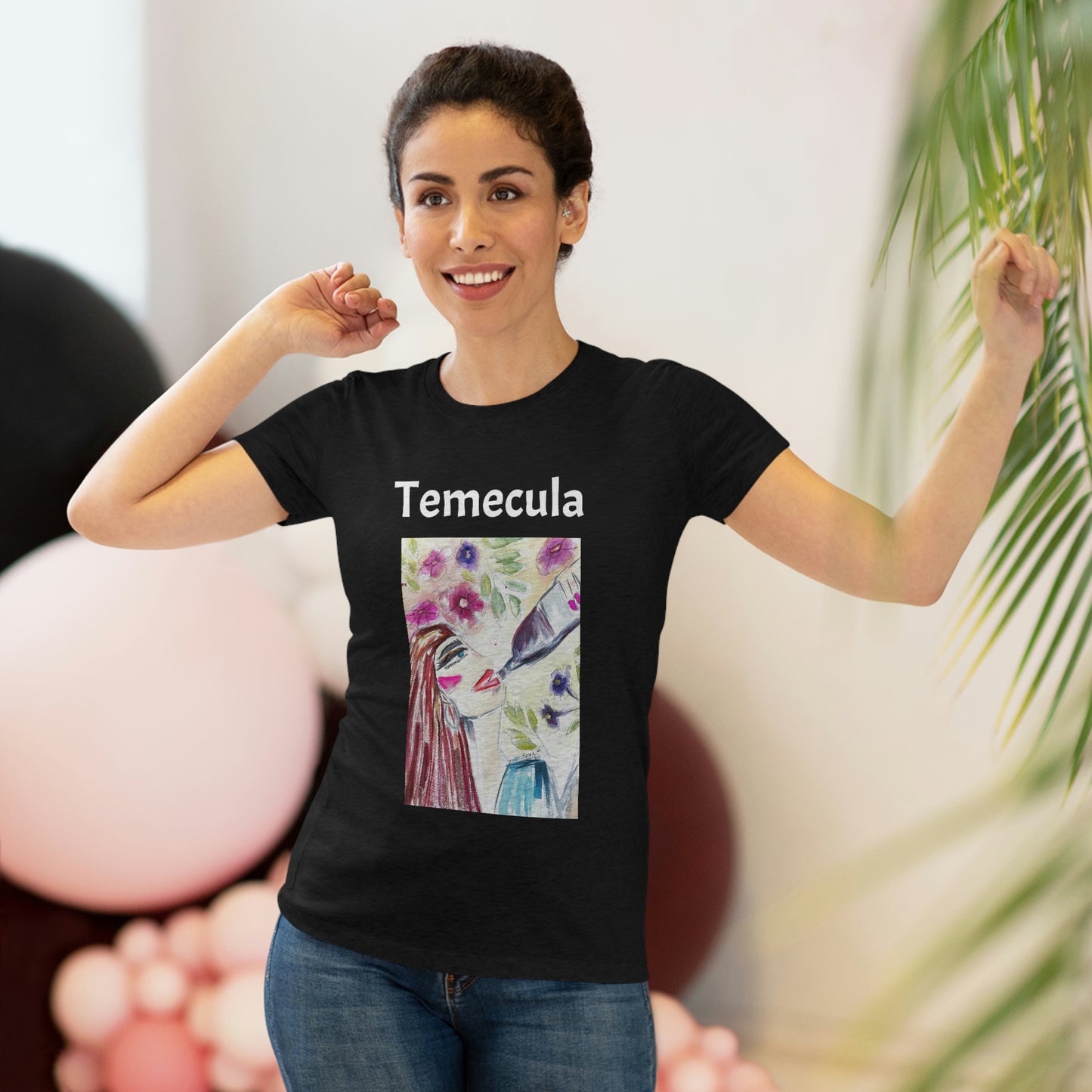 Temecula Women's fitted Triblend Tee Temecula tee shirt souvenir featuring "That kind of Day" painting