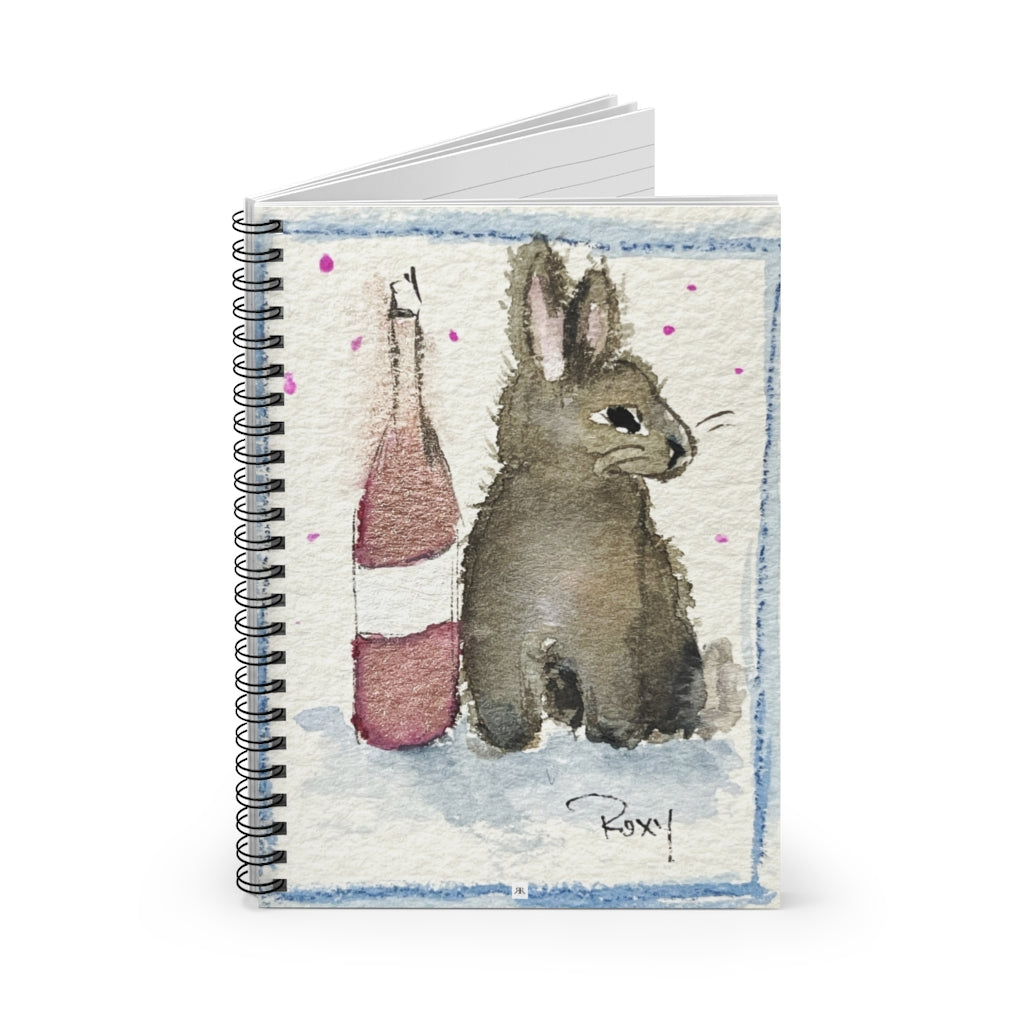 Drunk Bunny Spiral Notebook