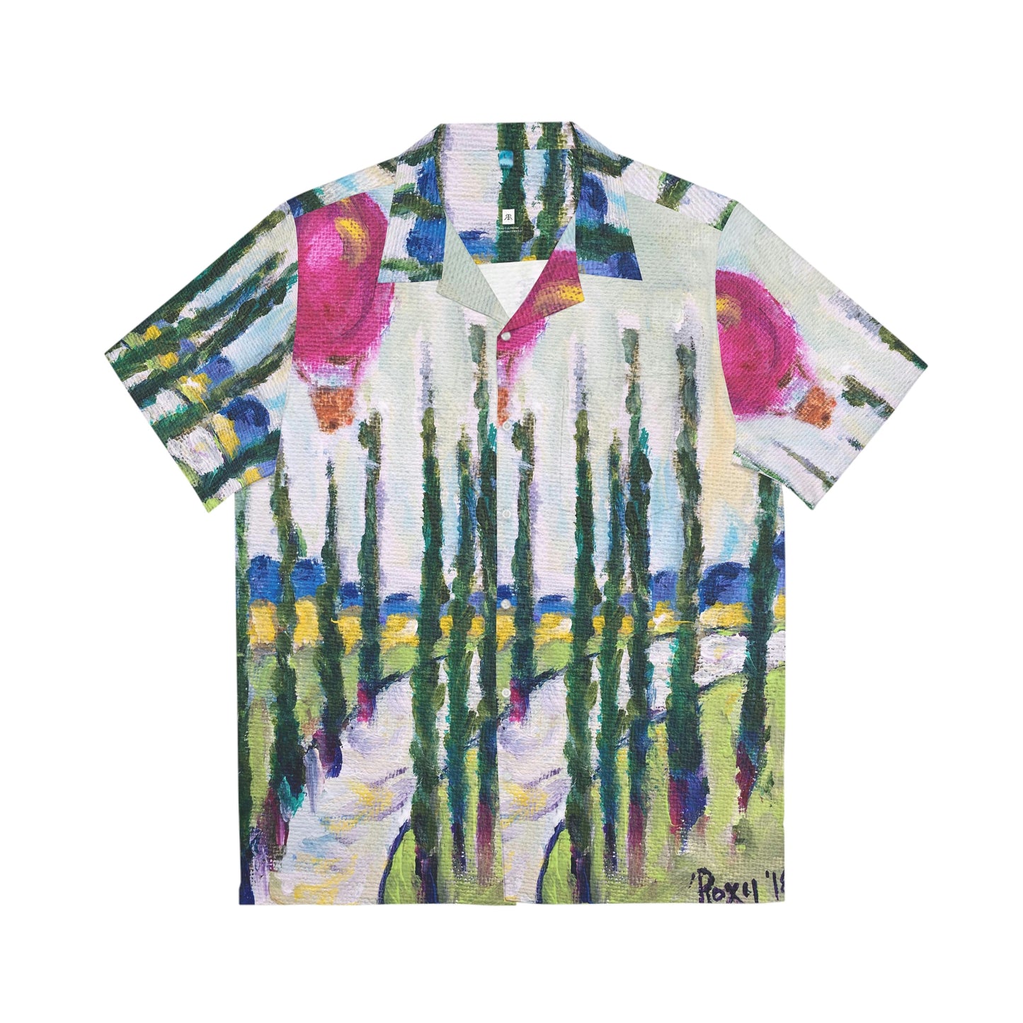 Good Morning Wine Country Original Cypress Tree Landscape Camisa hawaiana para hombre