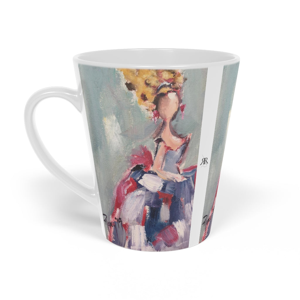 Uppity Do-Fancy Lady in a Ball Gown and Updo Latte Mug, 12oz