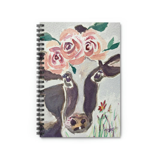 Rosie - Peinture de vache fantaisiste Cahier à spirale