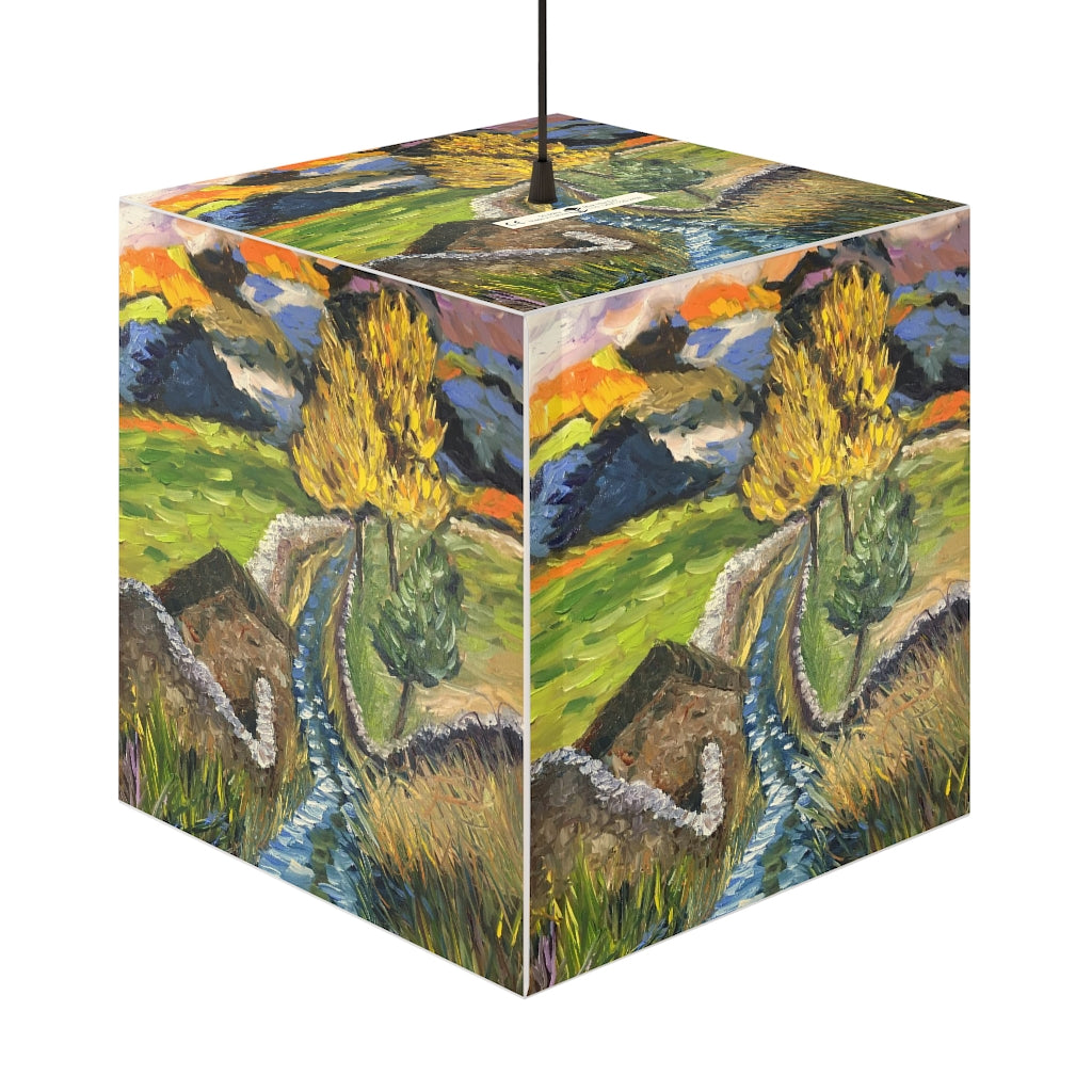 "Yorkshire Dales" Cube Lamp