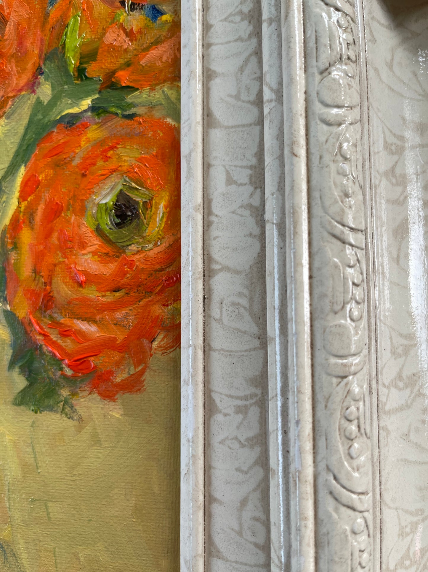 Orange Ranunculas-Original Oil Painting