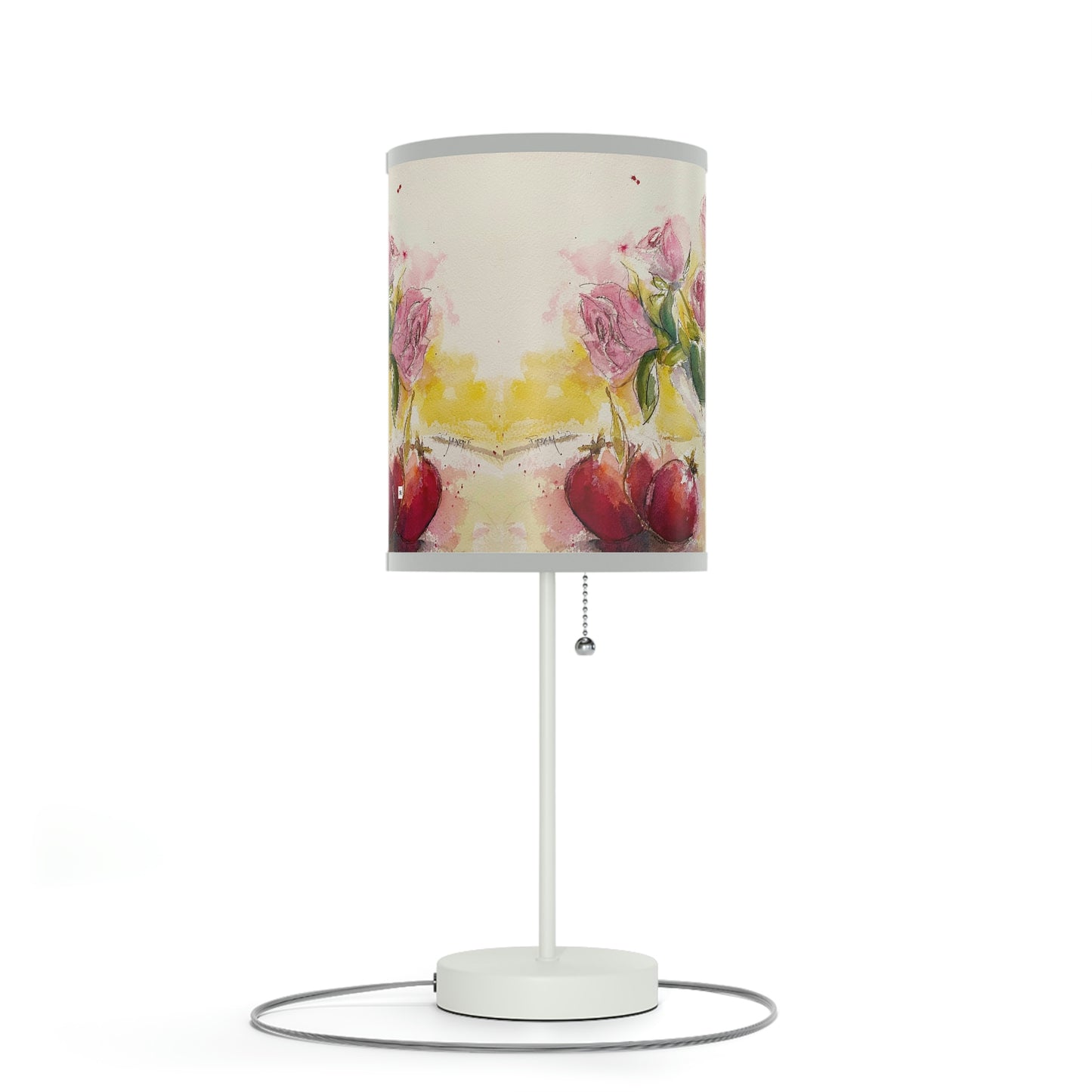 Roses and Pomegranates Lamp on a Stand, US|CA plug