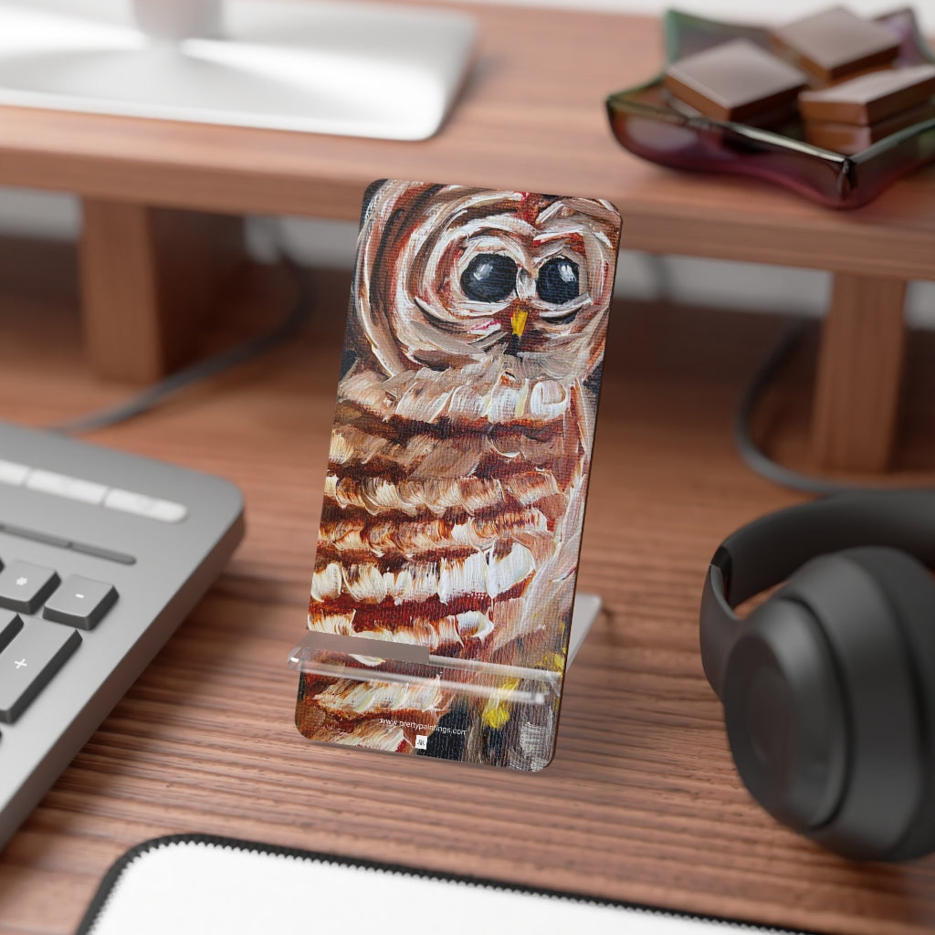 Barred Owl Phone Stand