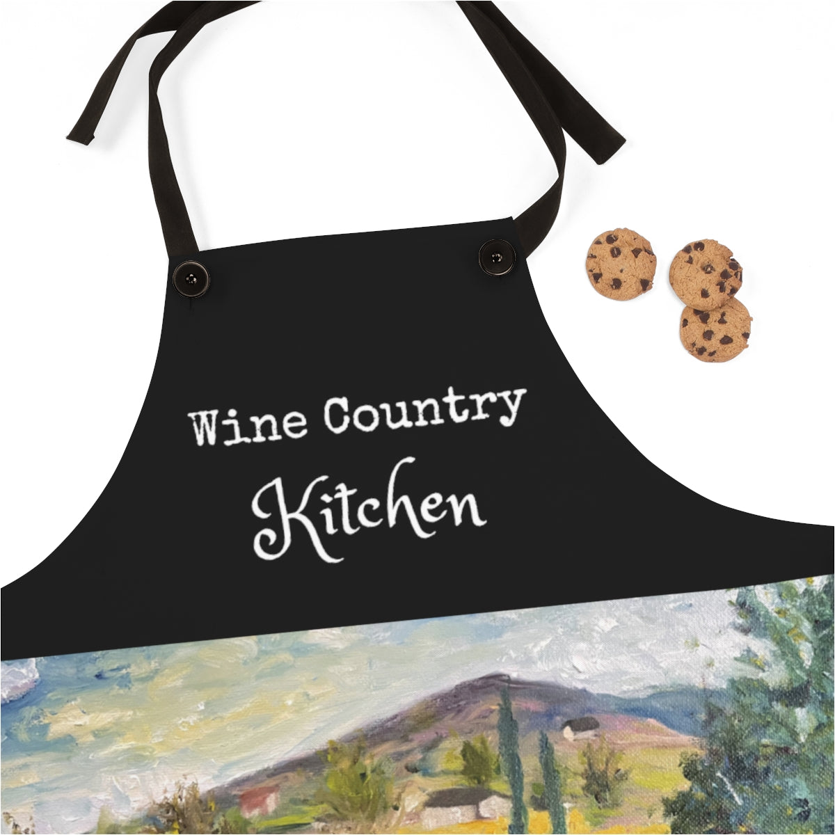 Wine Country Kitchen Chef  Black Kitchen Apron