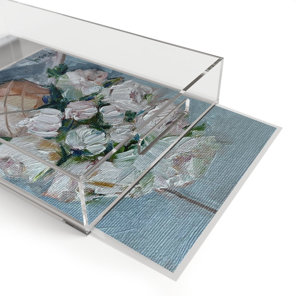 Peonies Acrylic Serving Tray
