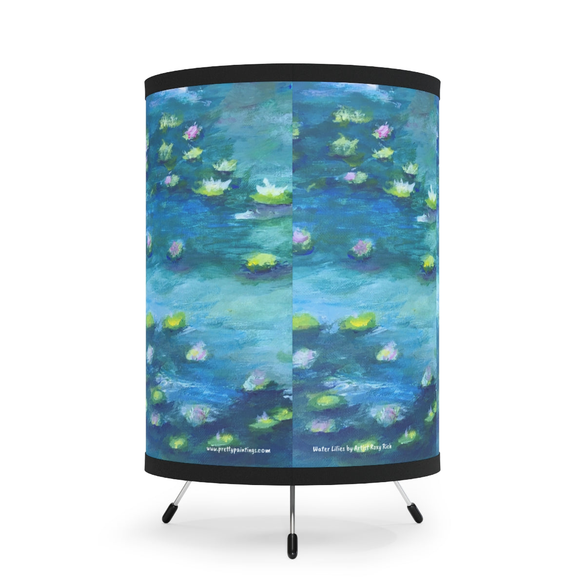 Water Lilies  Tripod Lamp