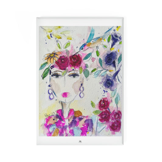 Aimant bouton colibri Haute Couture, rectangulaire