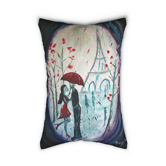 Romantic Couple in Paris "I only have eyes for you" Lumbar Pillow