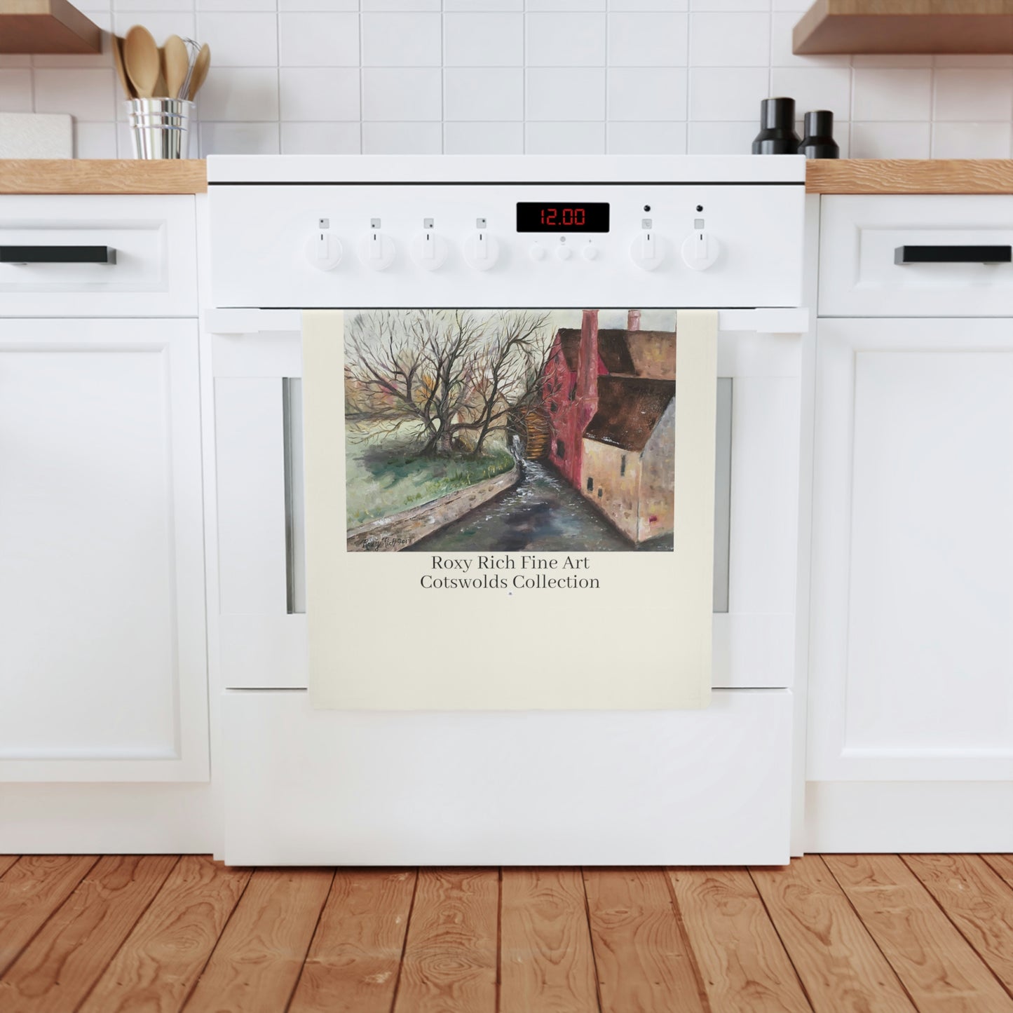 The Old Mill (Lower Slaughter) Cotswolds Organic Vegan Cotton Tea Towel