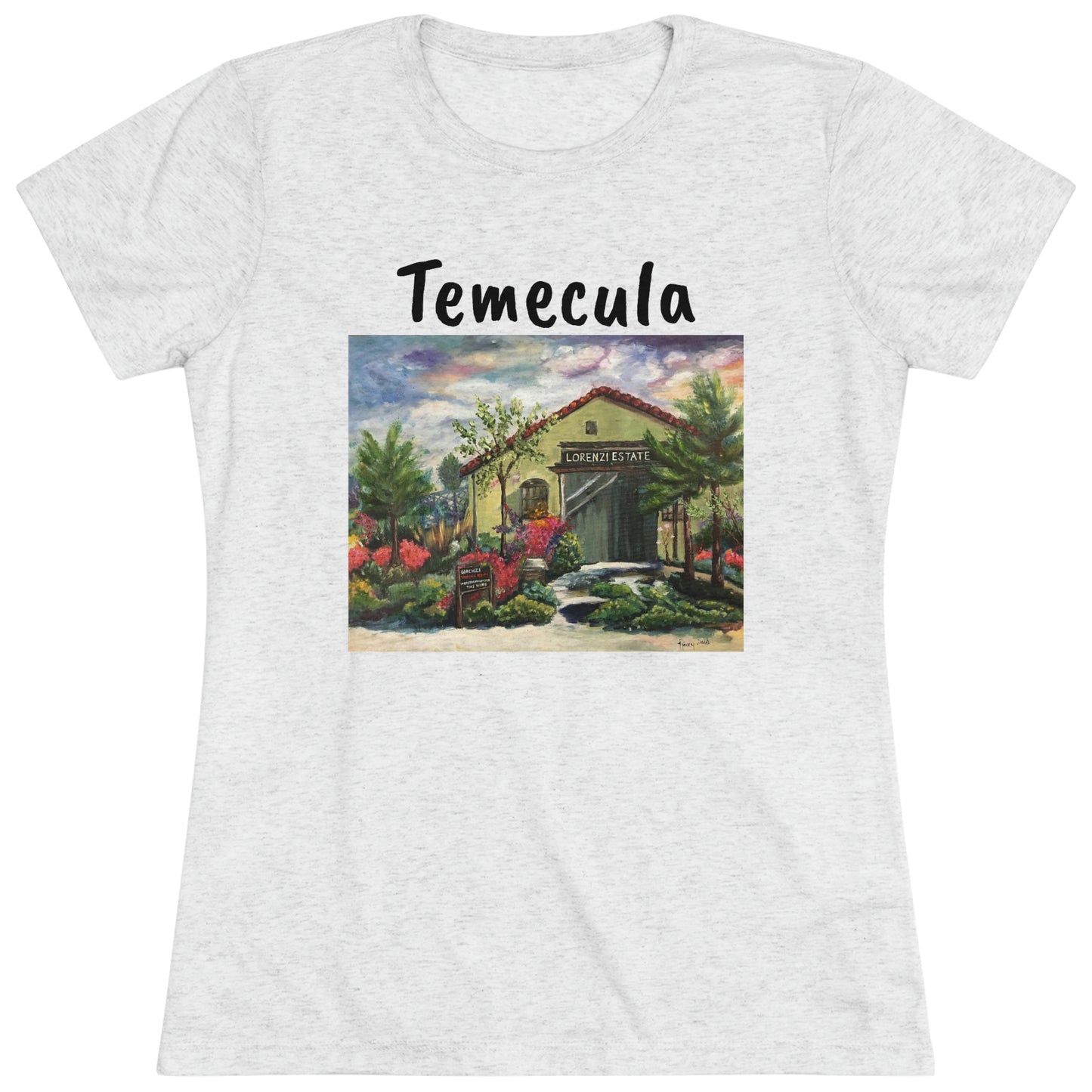 Lorenzi Estate Wines Temecula Camiseta Triblend ajustada para mujer