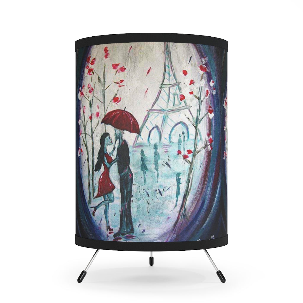 I Only have eyes for You (Romantic Couple in Paris) Tripod Lamp