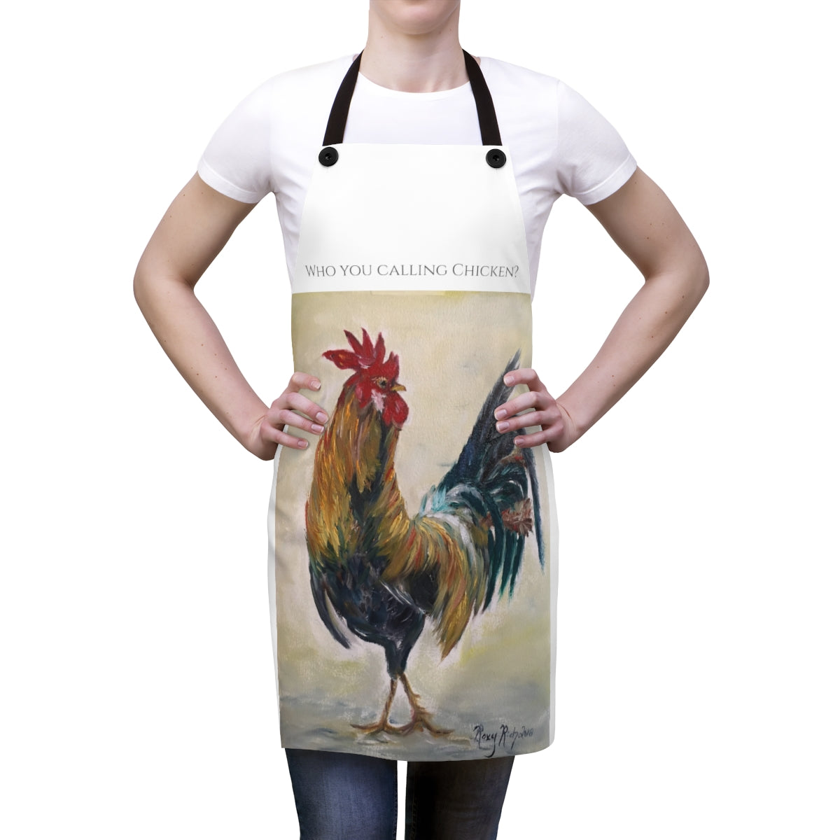 Boss Rooster Printed on white Apron