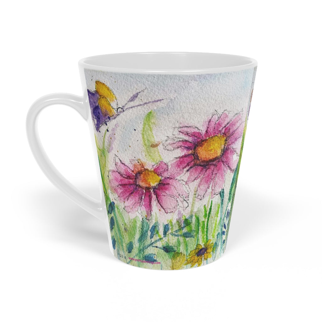 Tasse à café au lait Butterfly Garden, 12 oz