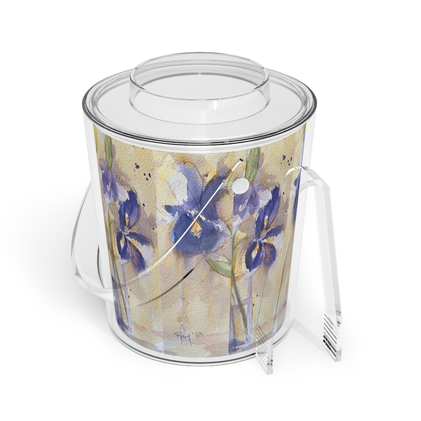 Purple Irises Ice Bucket