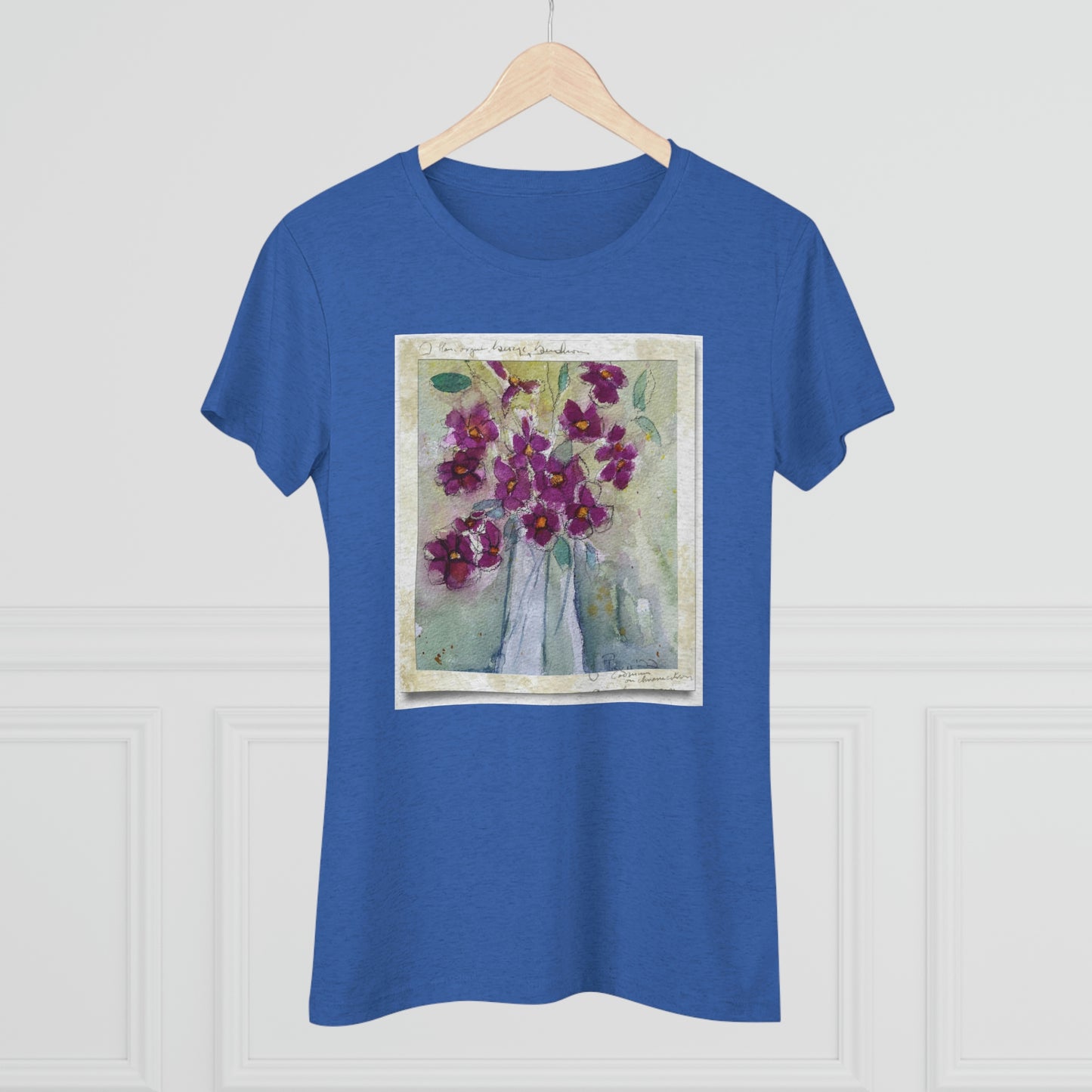 Tee-shirt Triblend Tee ajusté pour femmes Pink Wildflowers