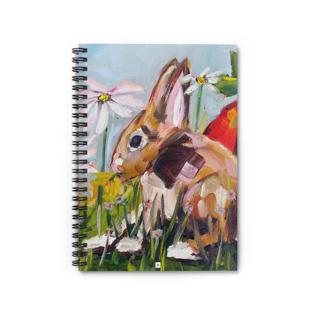 Bunny in the Garden Spiral Notebook